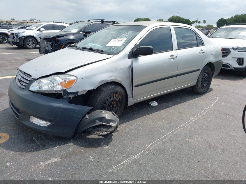 2003 Toyota Corolla VIN JTDBR32E830020932 IAAI salvage auction — FRONT END, Rebuildable (Florida), sold $775 on 2026-07-09 (photo 2)