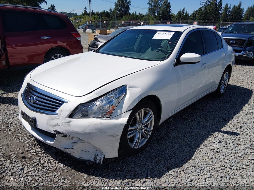 2013 Infiniti VIN JN1CV6AR3DM765056 IAAI salvage auction — FRONT END, Salvage Title, sold $2,900 on 2026-07-18 (photo 2)