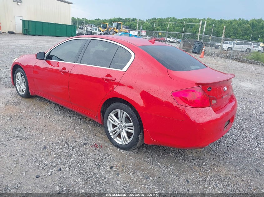 2011 Infiniti G37 VIN JN1CV6AR9BM407702 IAAI salvage auction — FRONT END, Nrc Lienholder Repossession Paperwork (Alabama), sold $525 on 2026-07-06 (photo 3)