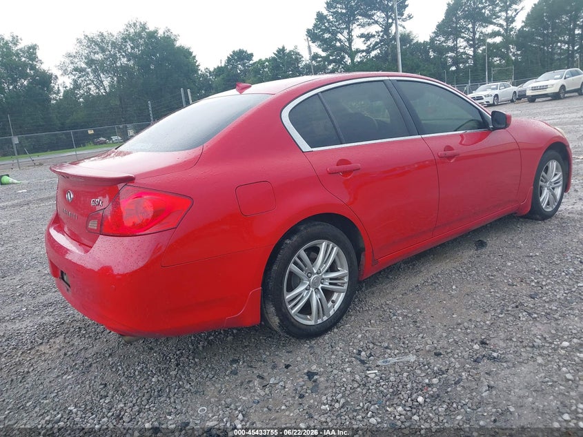 2011 Infiniti G37 VIN JN1CV6AR9BM407702 IAAI salvage auction — FRONT END, Nrc Lienholder Repossession Paperwork (Alabama), sold $525 on 2026-07-06 (photo 4)