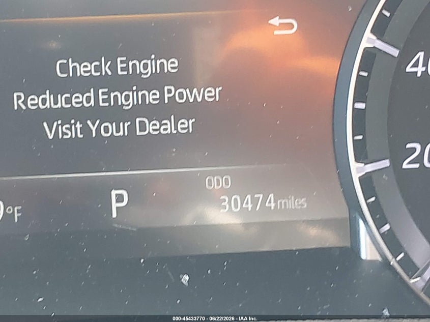 2022 Toyota Highlander VIN 5TDGZRAH9NS544370 IAAI salvage auction — FRONT END, Salvage Title, sold $14,500 on 2026-07-22 (photo 7)