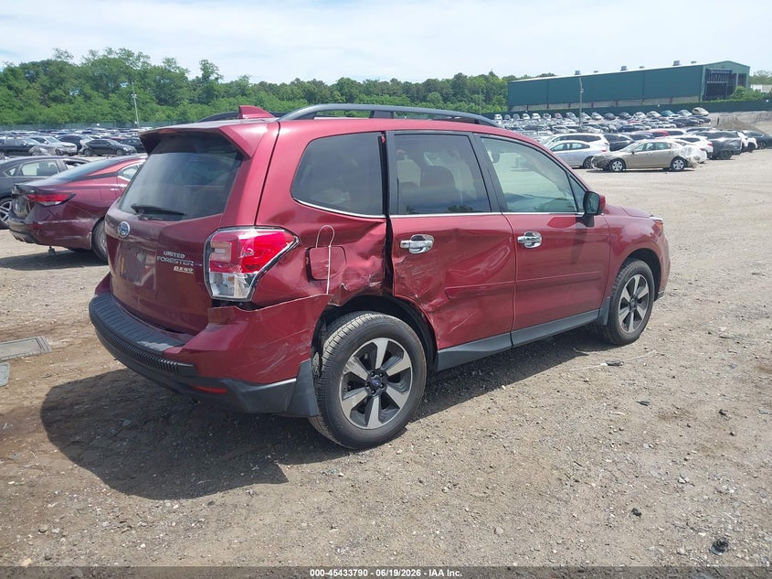 2017 Subaru Forester VIN JF2SJAJC0HH455241 IAAI salvage auction — REAR END, Salvage Title, sold $1,800 on 2026-07-28 (photo 4)