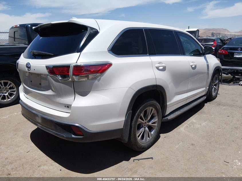 2016 Toyota Highlander VIN 5TDZKRFH1GS170748 IAAI salvage auction — LEFT FRONT, Original (Texas), sold $7,600 on 2026-08-24 (photo 4)