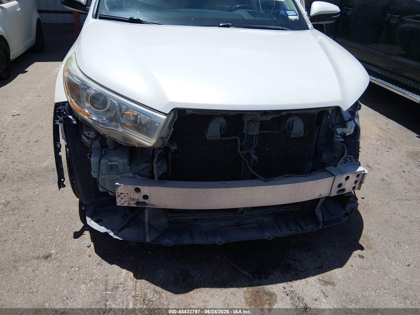2016 Toyota Highlander VIN 5TDZKRFH1GS170748 IAAI salvage auction — LEFT FRONT, Original (Texas), sold $7,600 on 2026-08-24 (photo 6)