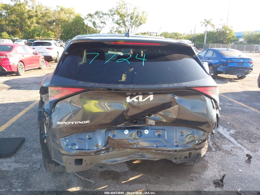 2024 Kia Sportage VIN 5XYK33DF4RG167615 IAAI salvage auction — REAR END, Rebuildable (Florida), sold $7,150 on 2026-07-29 (photo 6)