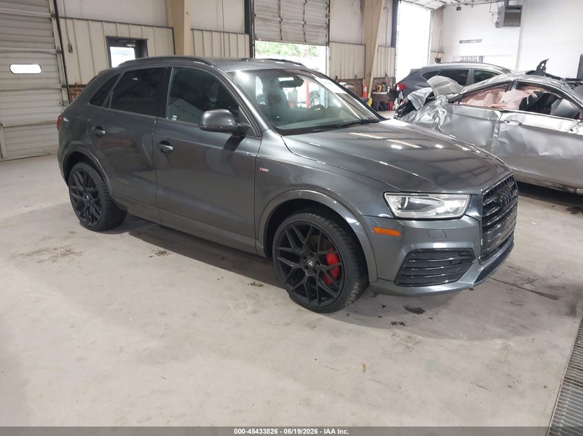 2018 Audi Q3 VIN WA1BCCFS0JR001263 IAAI salvage auction — NORMAL WEAR, Clear (North Carolina), sold $3,350 on 2026-07-09 (photo 1)