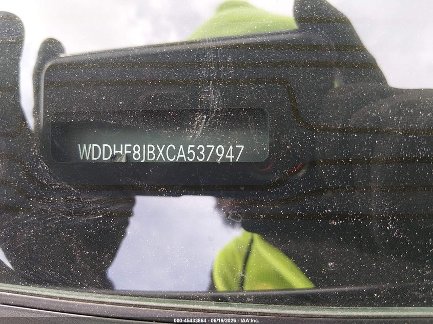 2012 Mercedes-benz E-class VIN WDDHF8JBXCA537947 IAAI salvage auction — NORMAL WEAR, Clear (South Carolina), sold $1,150 on 2026-07-28 (photo 9)