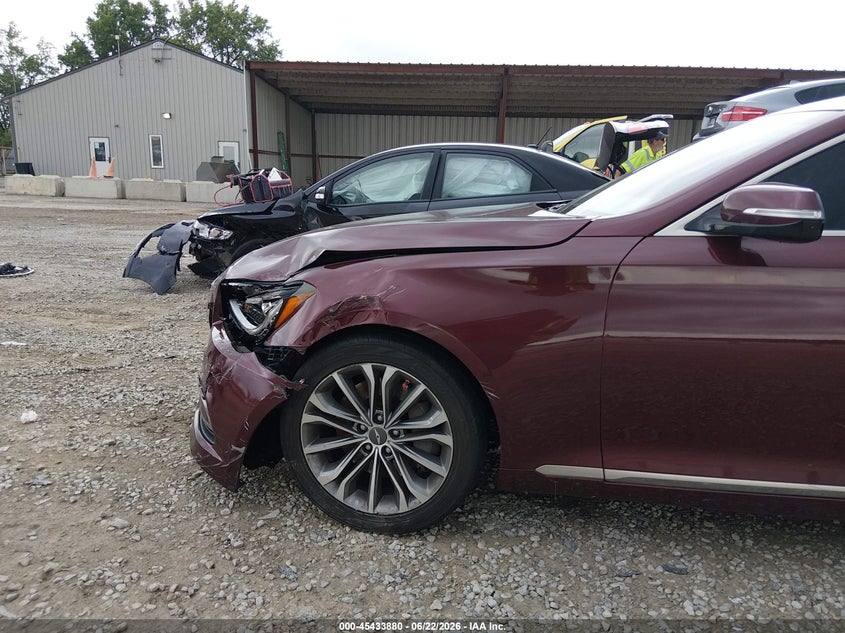 2016 Hyundai Genesis VIN KMHGN4JE7GU107613 IAAI salvage auction — FRONT END, Salvage Title, sold $2,550 on 2026-07-29 (photo 6)