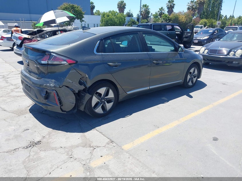 2021 Hyundai Ioniq VIN KMHC85LC4MU260775 IAAI salvage auction — RIGHT REAR, Salvage (California), sold $4,000 on 2026-07-27 (photo 4)