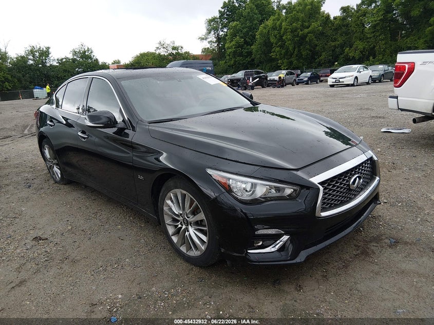 2019 Infiniti Q50 VIN JN1EV7AR8KM558352 IAAI salvage auction — LEFT FRONT, Salvage (Ohio), sold $2,950 on 2026-07-28 (photo 1)