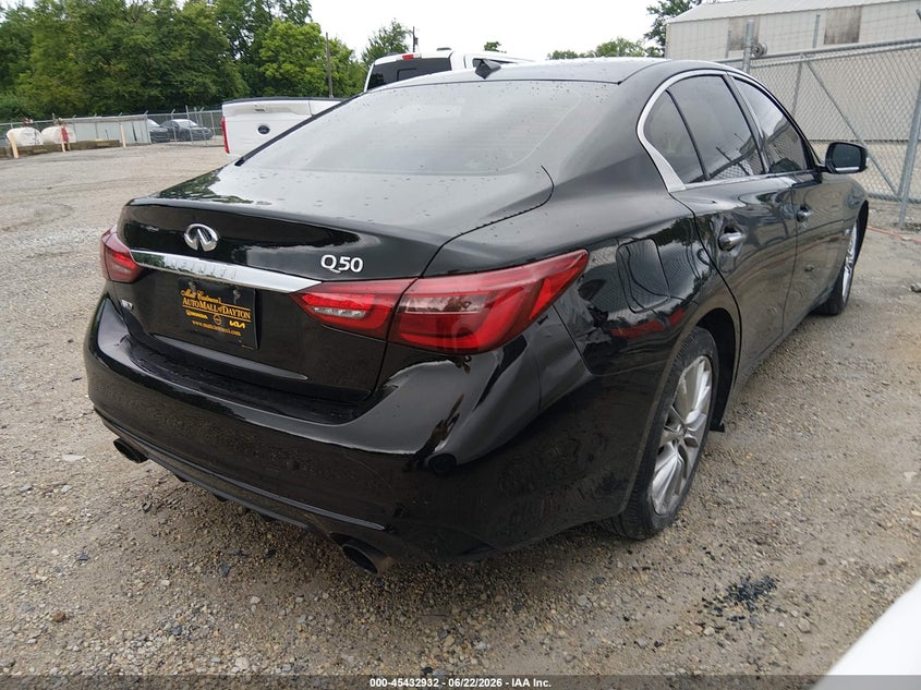 2019 Infiniti Q50 VIN JN1EV7AR8KM558352 IAAI salvage auction — LEFT FRONT, Salvage (Ohio), sold $2,950 on 2026-07-28 (photo 4)