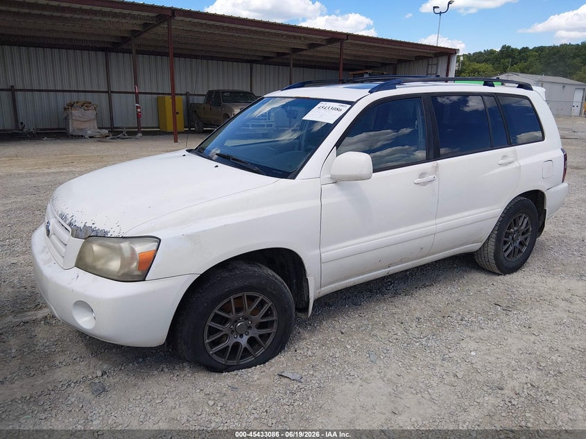2007 Toyota Highlander VIN JTEGP21A970141054 IAAI salvage auction — NORMAL WEAR, Original (Ohio), sold $1,150 on 2026-07-29 (photo 2)