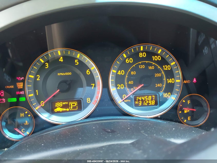 2007 Infiniti Fx VIN JNRBS08W87X400191 IAAI salvage auction — RIGHT FRONT, Salvage (California), sold $1,575 on 2026-07-06 (photo 7)
