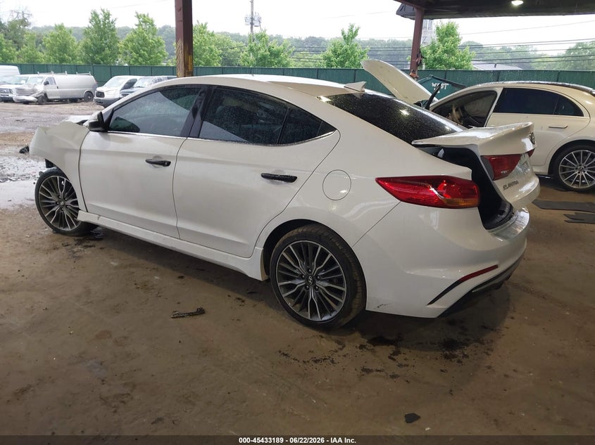 2017 Hyundai Elantra VIN KMHD04LB4HU345716 IAAI salvage auction — FRONT & REAR, Mv-907A (New York), sold $850 on 2026-07-07 (photo 3)
