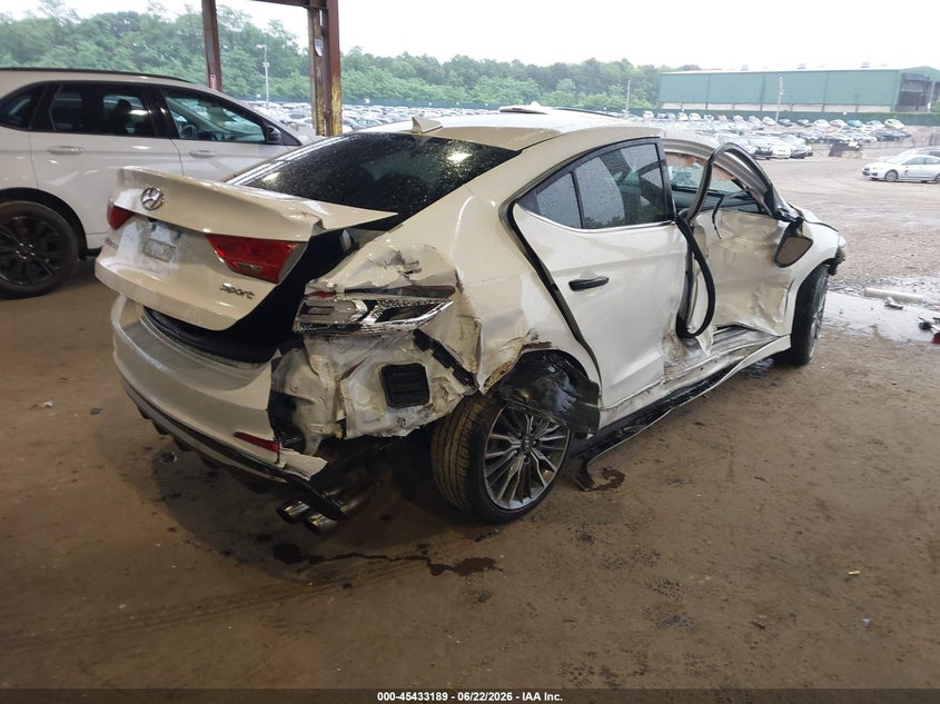 2017 Hyundai Elantra VIN KMHD04LB4HU345716 IAAI salvage auction — FRONT & REAR, Mv-907A (New York), sold $850 on 2026-07-07 (photo 4)
