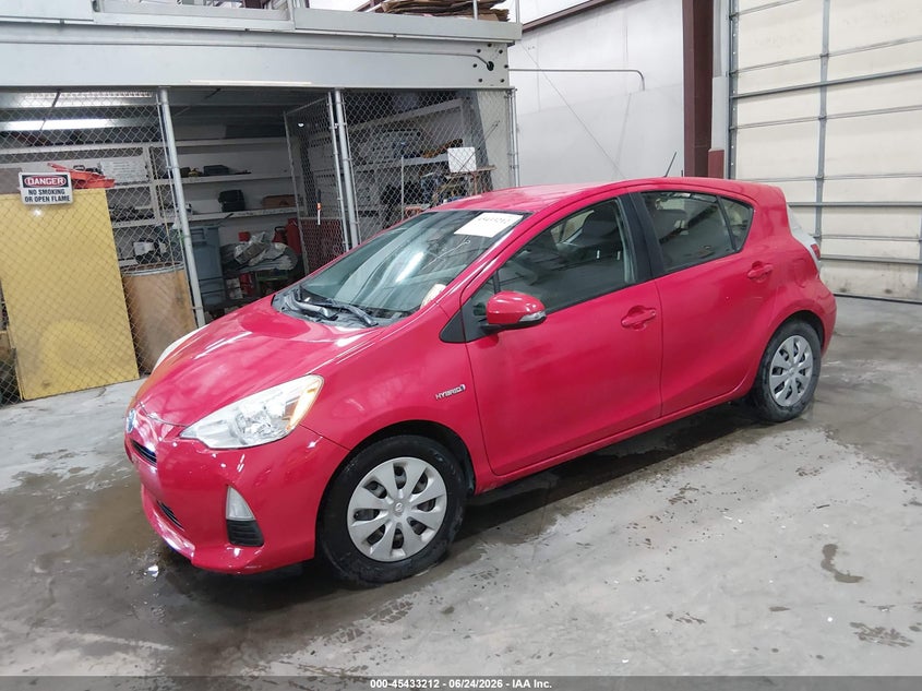 2014 Toyota Prius c VIN JTDKDTB30E1571544 IAAI salvage auction — RIGHT REAR, Salvage (Idaho), sold $2,200 on 2026-07-10 (photo 2)