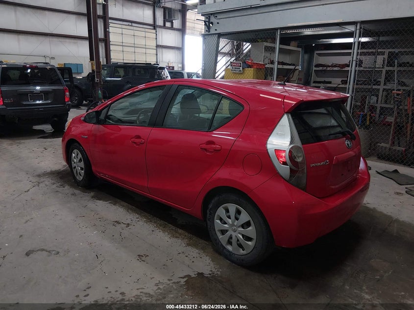 2014 Toyota Prius c VIN JTDKDTB30E1571544 IAAI salvage auction — RIGHT REAR, Salvage (Idaho), sold $2,200 on 2026-07-10 (photo 3)
