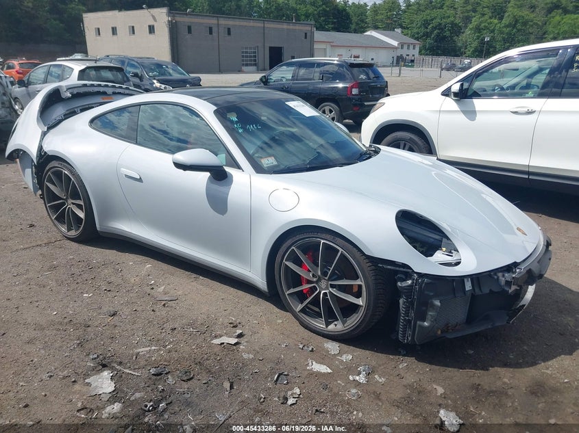 2023 Porsche 911 VIN WP0AB2A98PS220461 IAAI salvage auction — FRONT & REAR, Salvage (North Carolina), sold $62,500 on 2026-07-10 (photo 1)