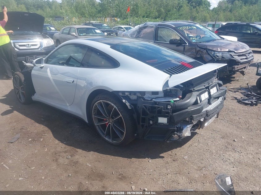 2023 Porsche 911 VIN WP0AB2A98PS220461 IAAI salvage auction — FRONT & REAR, Salvage (North Carolina), sold $62,500 on 2026-07-10 (photo 3)