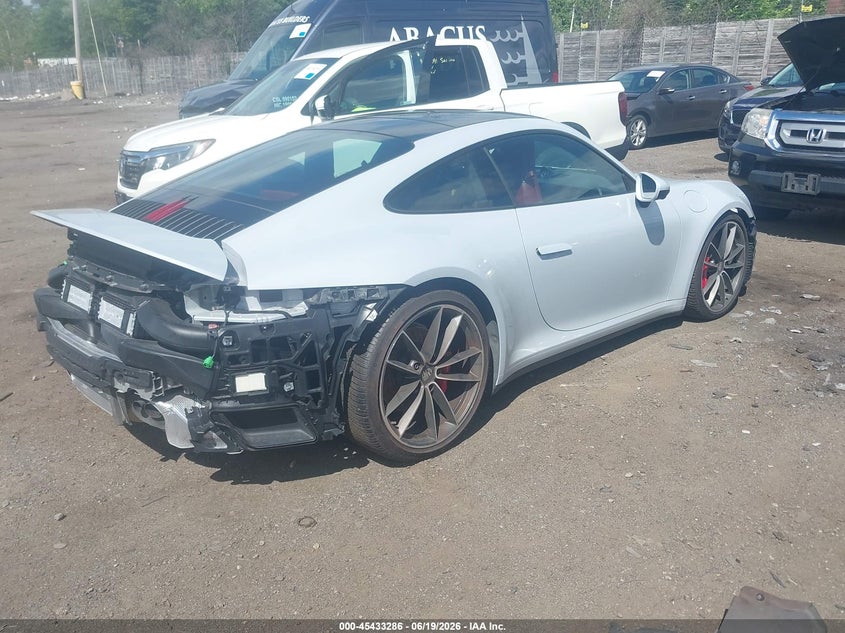 2023 Porsche 911 VIN WP0AB2A98PS220461 IAAI salvage auction — FRONT & REAR, Salvage (North Carolina), sold $62,500 on 2026-07-10 (photo 4)