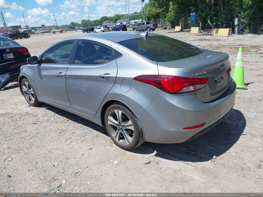 2014 Hyundai Elantra VIN KMHDH4AH6EU108706 IAAI salvage auction — RIGHT FRONT, Clear (Indiana), sold $1,150 on 2026-07-16 (photo 3)