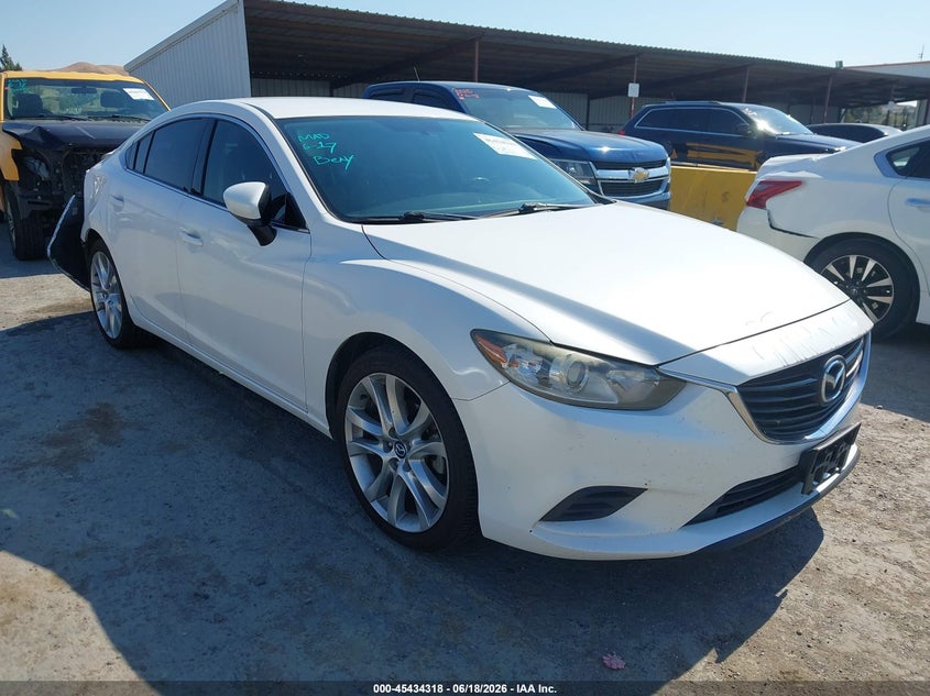 2014 Mazda 6 VIN JM1GJ1V65E1152288 IAAI salvage auction — REAR END, Salvage Title, sold $1,950 on 2026-07-16 (photo 1)
