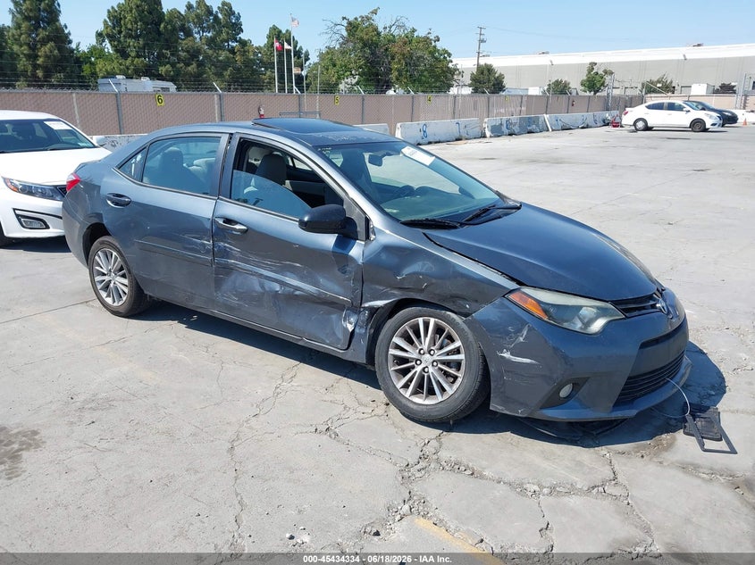 2014 Toyota Corolla VIN 5YFBURHE2EP016831 IAAI salvage auction — NORMAL WEAR, Salvage (California), sold $2,000 on 2026-07-29 (photo 1)