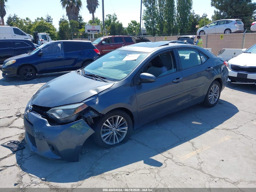 2014 Toyota Corolla VIN 5YFBURHE2EP016831 IAAI salvage auction — NORMAL WEAR, Salvage (California), sold $2,000 on 2026-07-29 (photo 2)