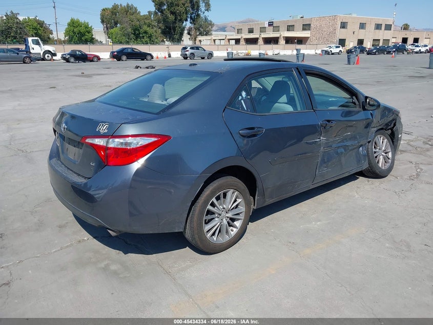 2014 Toyota Corolla VIN 5YFBURHE2EP016831 IAAI salvage auction — NORMAL WEAR, Salvage (California), sold $2,000 on 2026-07-29 (photo 4)
