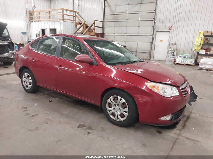2010 Hyundai Elantra VIN KMHDU4AD1AU099027 IAAI salvage auction — FRONT END, Parts Only Bos (Minnesota), sold $350 on 2026-07-14 (photo 1)