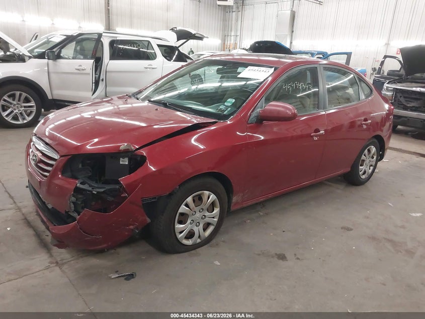 2010 Hyundai Elantra VIN KMHDU4AD1AU099027 IAAI salvage auction — FRONT END, Parts Only Bos (Minnesota), sold $350 on 2026-07-14 (photo 2)