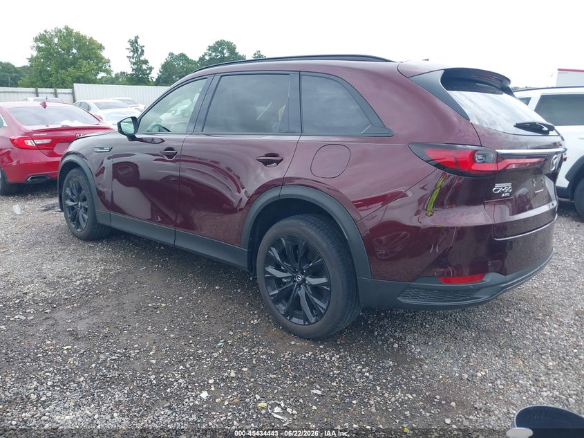 2025 Mazda Cx-90 VIN JM3KKCHD5S1250172 IAAI salvage auction — RIGHT FRONT, Salvage (Louisiana), sold $15,675 on 2026-07-22 (photo 3)