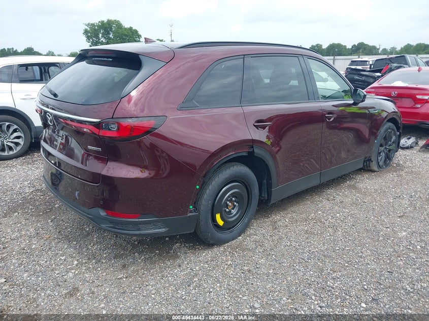 2025 Mazda Cx-90 VIN JM3KKCHD5S1250172 IAAI salvage auction — RIGHT FRONT, Salvage (Louisiana), sold $15,675 on 2026-07-22 (photo 4)