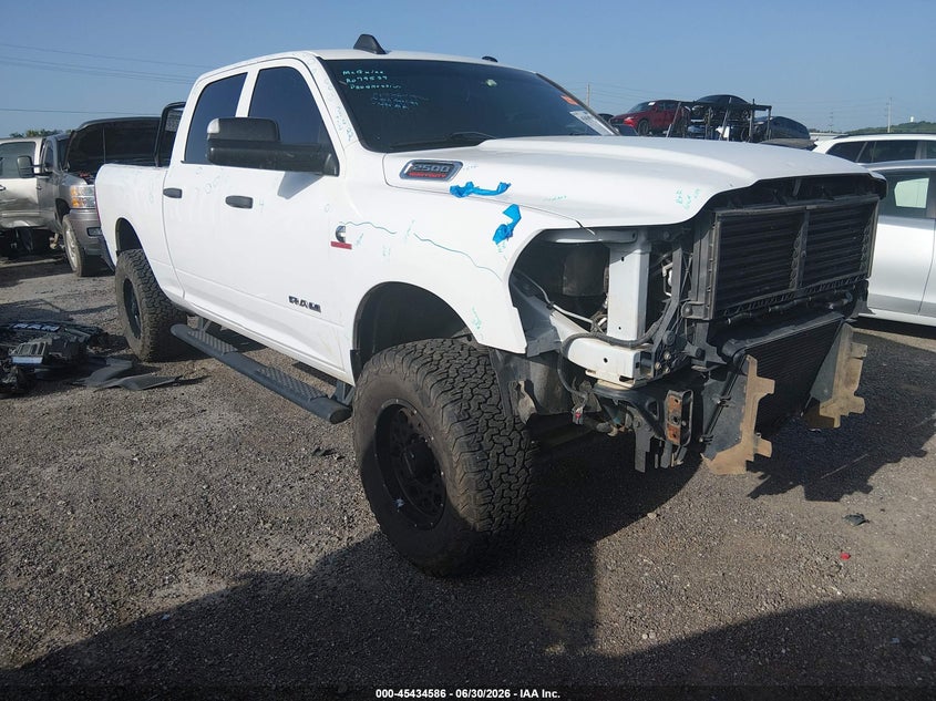 2021 Ram 2500 VIN 3C6UR5CL3MG531471 IAAI salvage auction — HAIL, Clear (Oklahoma), sold $16,475 on 2026-09-15 (photo 1)