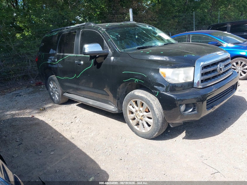 2014 Toyota Sequoia VIN 5TDDY5G12ES093503 IAAI salvage auction — STORM DAMAGE, Clear (Indiana), sold $4,400 on 2026-07-22 (photo 1)