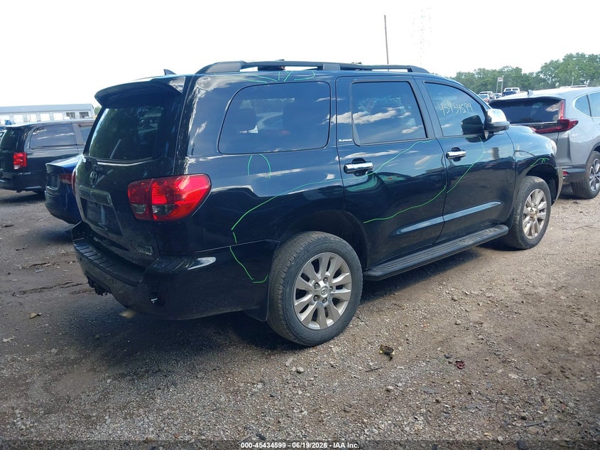 2014 Toyota Sequoia VIN 5TDDY5G12ES093503 IAAI salvage auction — STORM DAMAGE, Clear (Indiana), sold $4,400 on 2026-07-22 (photo 4)