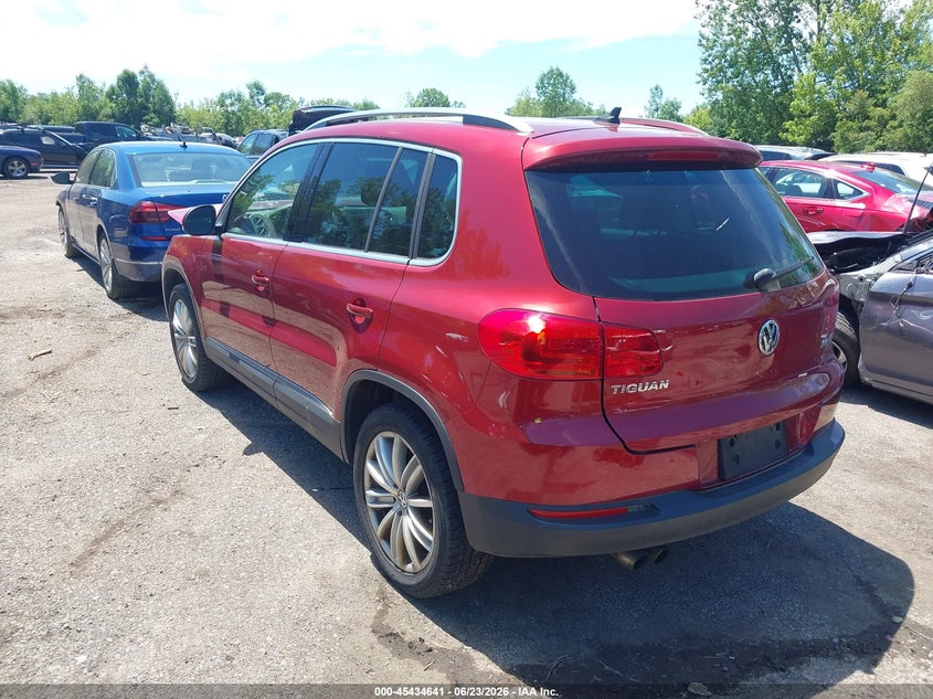 2014 Volkswagen Tiguan VIN WVGBV3AX8EW120507 IAAI salvage auction — FRONT END, Salvage Title, sold $700 on 2026-08-04 (photo 3)