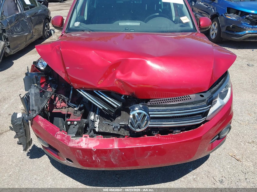 2014 Volkswagen Tiguan VIN WVGBV3AX8EW120507 IAAI salvage auction — FRONT END, Salvage Title, sold $700 on 2026-08-04 (photo 6)