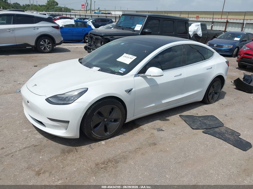 2020 Tesla Model 3 VIN 5YJ3E1EA7LF800676 IAAI salvage auction — SIDE, Salvage Title, sold $4,850 on 2026-08-02 (photo 2)