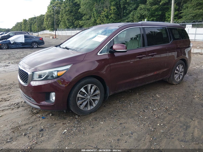 2016 Kia SEDONA VIN KNDMC5C1XG6181433 IAAI salvage auction — NORMAL WEAR, Clear (Georgia), sold $1,375 on 2026-07-23 (photo 2)