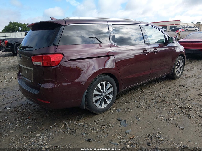 2016 Kia SEDONA VIN KNDMC5C1XG6181433 IAAI salvage auction — NORMAL WEAR, Clear (Georgia), sold $1,375 on 2026-07-23 (photo 4)