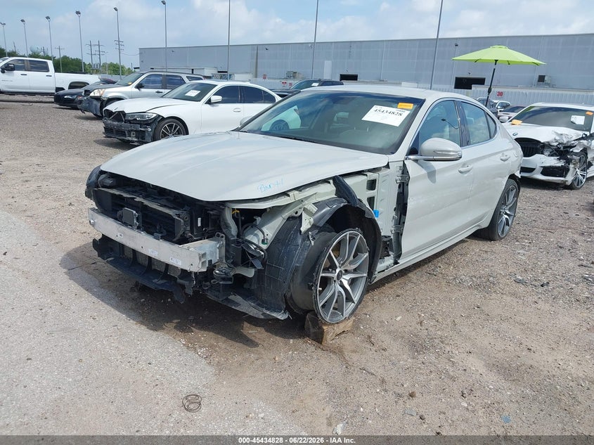 2024 Genesis G70 VIN KMTG34SC3RU142497 IAAI salvage auction — SIDE, Original (Texas), sold $6,900 on 2026-08-01 (photo 2)