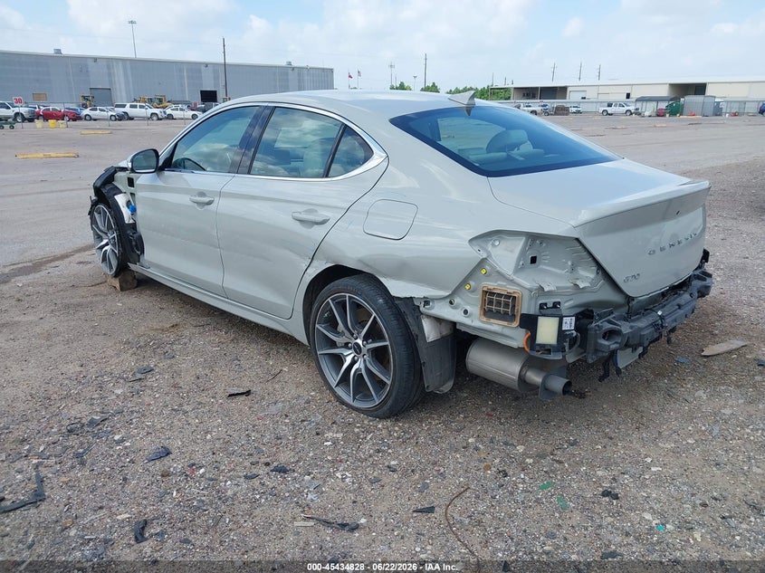 2024 Genesis G70 VIN KMTG34SC3RU142497 IAAI salvage auction — SIDE, Original (Texas), sold $6,900 on 2026-08-01 (photo 3)