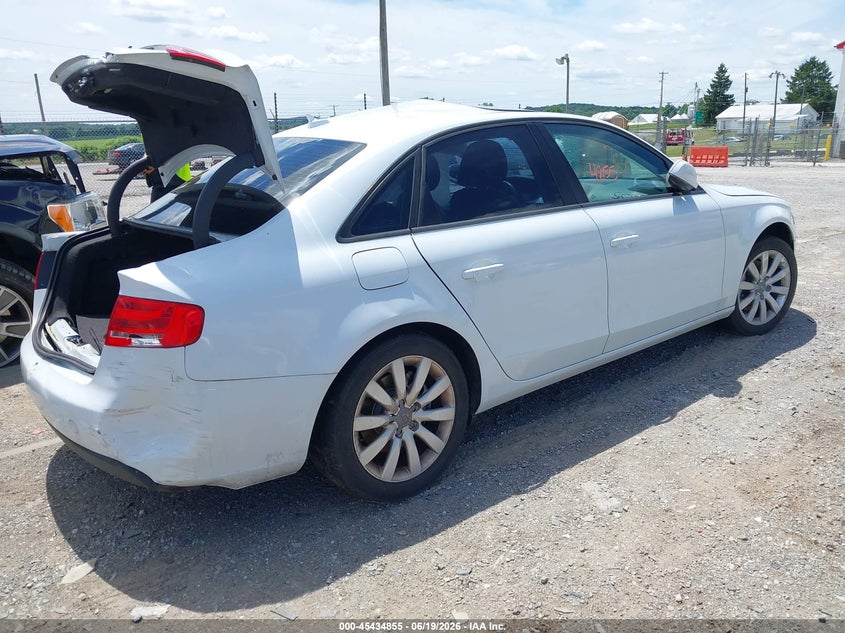2012 Audi A4 VIN WAUBFAFL4CN019153 IAAI salvage auction — LEFT SIDE, Salvage Title, sold $550 on 2026-07-15 (photo 4)