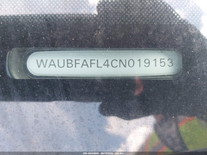 2012 Audi A4 VIN WAUBFAFL4CN019153 IAAI salvage auction — LEFT SIDE, Salvage Title, sold $550 on 2026-07-15 (photo 9)