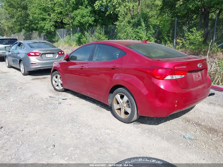 2012 Hyundai Elantra VIN KMHDH4AE0CU293242 IAAI salvage auction — Burn Interior, Mv-907A (New York), sold $275 on 2026-07-07 (photo 3)