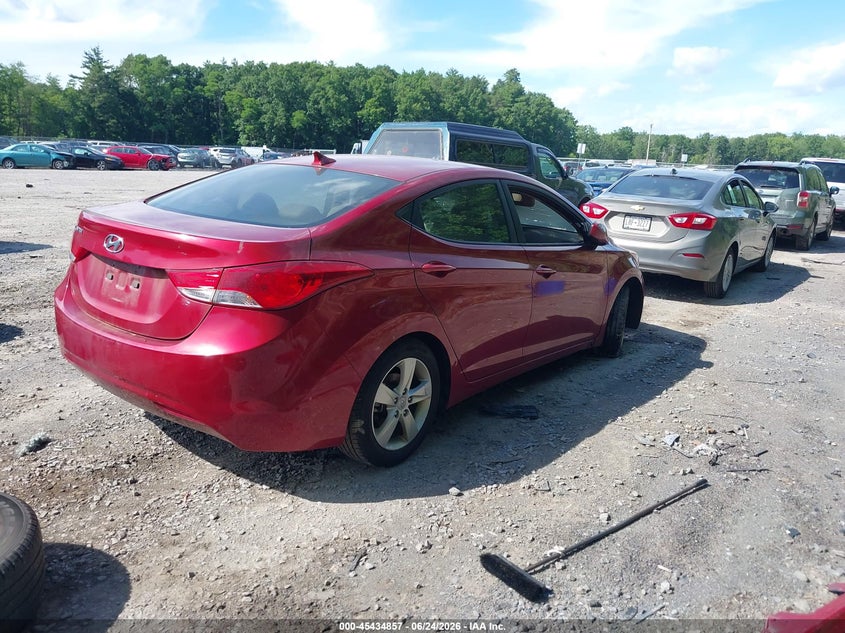 2012 Hyundai Elantra VIN KMHDH4AE0CU293242 IAAI salvage auction — Burn Interior, Mv-907A (New York), sold $275 on 2026-07-07 (photo 4)