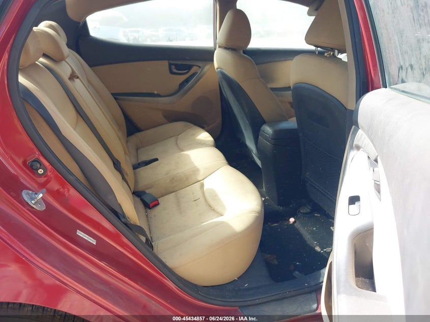 2012 Hyundai Elantra VIN KMHDH4AE0CU293242 IAAI salvage auction — Burn Interior, Mv-907A (New York), sold $275 on 2026-07-07 (photo 8)