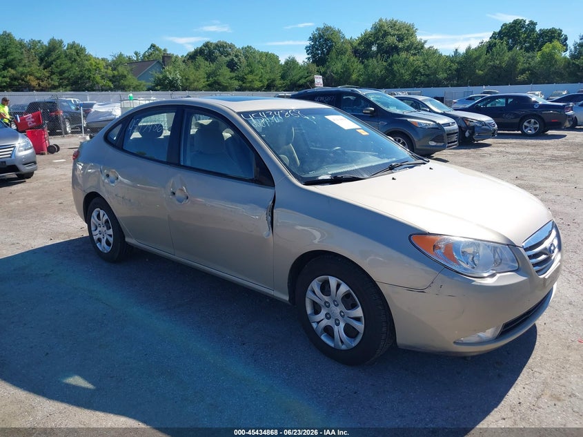 2010 Hyundai Elantra VIN KMHDU4AD7AU113030 IAAI salvage auction — SIDE, Clear (Indiana), sold $325 on 2026-07-28 (photo 1)