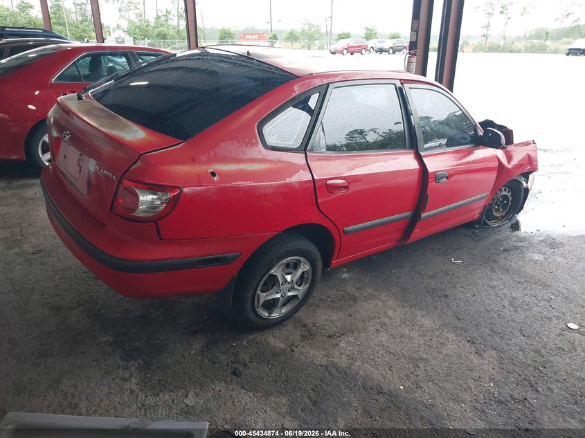 2005 Hyundai Elantra VIN KMHDN56D95U142403 IAAI salvage auction — FRONT & REAR, Rebuildable (Florida), sold $300 on 2026-07-10 (photo 4)